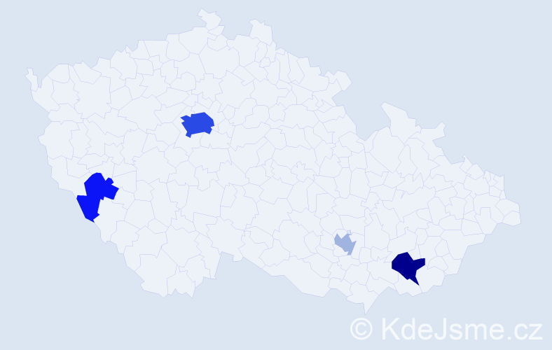 Příjmení: 'Davidovič', počet výskytů 15 v celé ČR