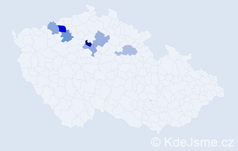 Příjmení: 'Seres', počet výskytů 11 v celé ČR