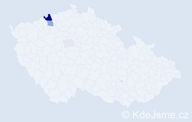 Příjmení: 'Masič', počet výskytů 5 v celé ČR