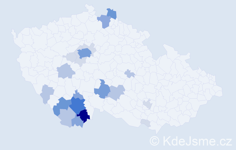 Příjmení: 'Bartizal', počet výskytů 74 v celé ČR