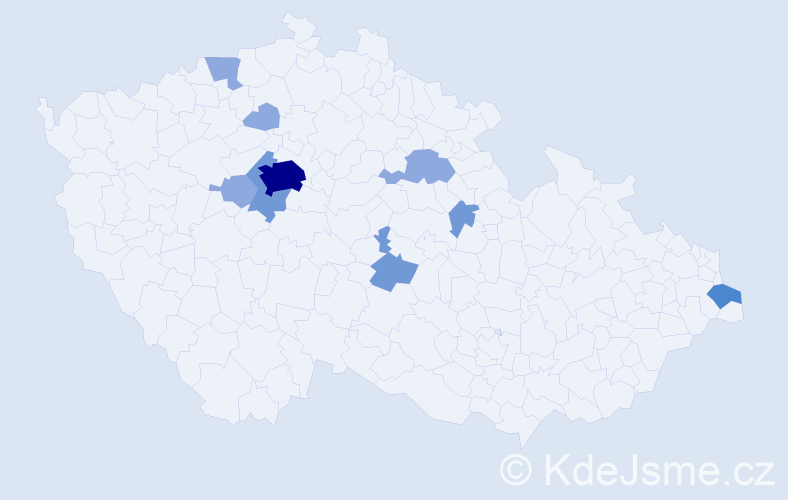 Příjmení: 'Powell', počet výskytů 19 v celé ČR