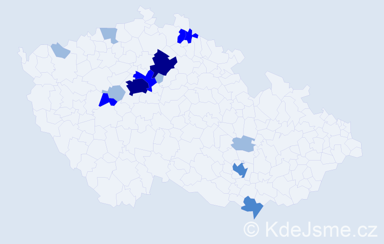 Příjmení: 'Ciprianová', počet výskytů 29 v celé ČR