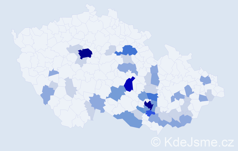 Příjmení: 'Podloucká', počet výskytů 129 v celé ČR