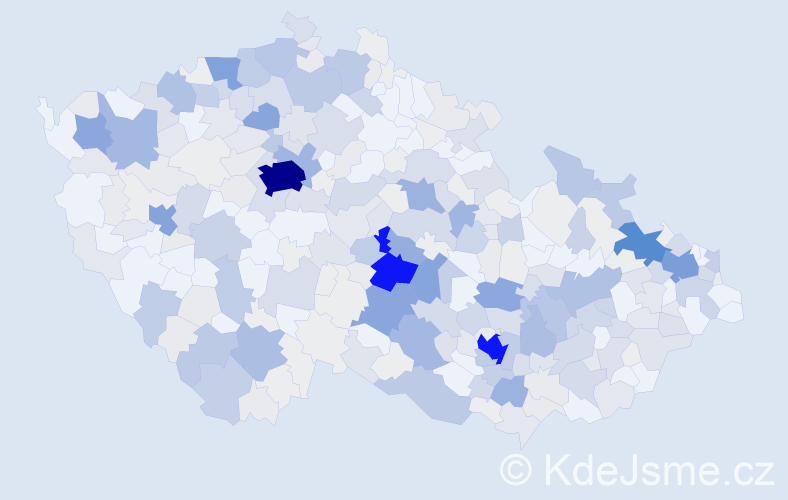 Příjmení: 'Klement', počet výskytů 1466 v celé ČR