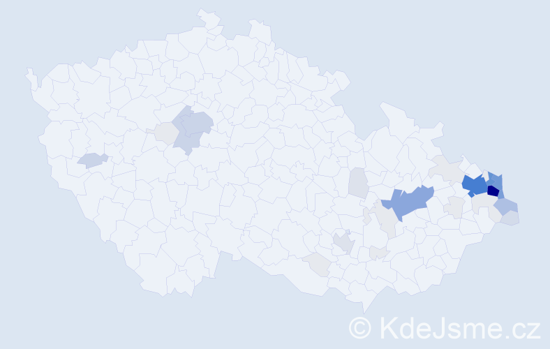 Příjmení: 'Kraina', počet výskytů 176 v celé ČR