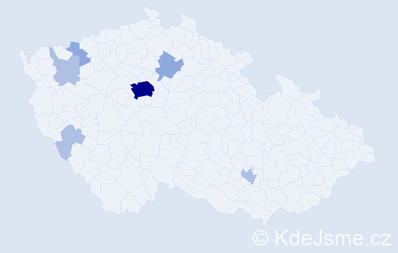 Příjmení: 'Reinhard', počet výskytů 27 v celé ČR