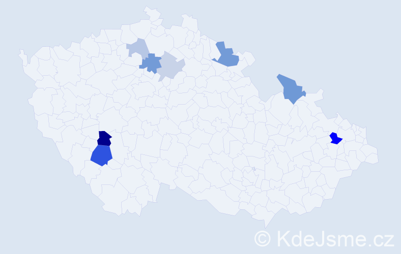 Příjmení: 'Šopinec', počet výskytů 18 v celé ČR