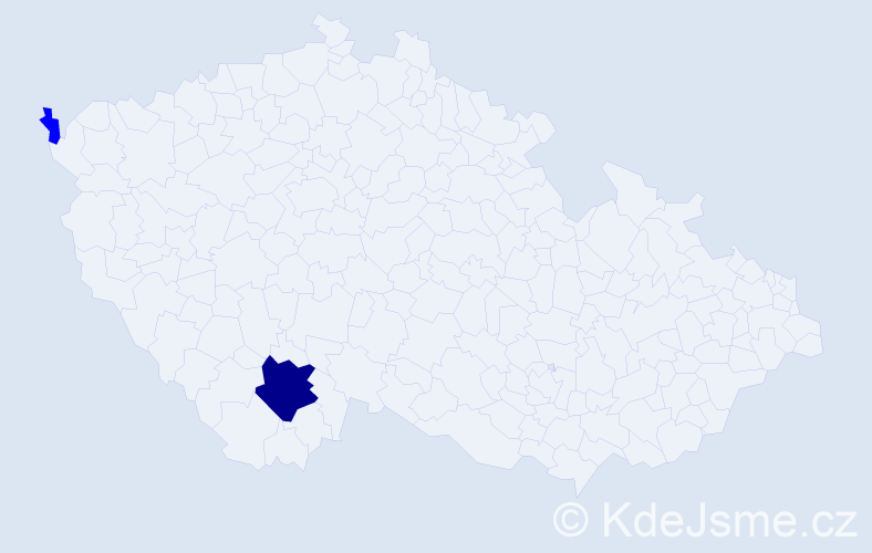 Příjmení: 'Kyryánová', počet výskytů 3 v celé ČR