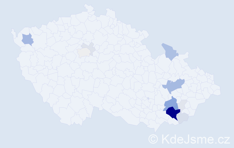 Příjmení: 'Belant', počet výskytů 52 v celé ČR