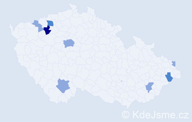Příjmení: 'Barton', počet výskytů 14 v celé ČR