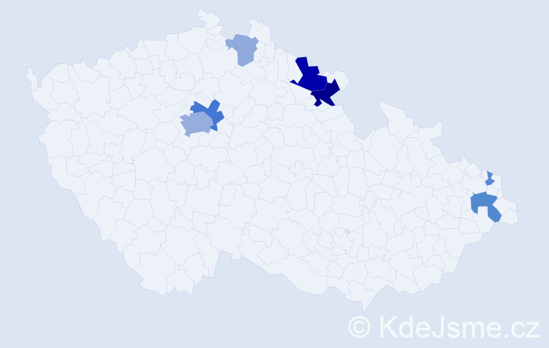 Příjmení: 'Románová', počet výskytů 18 v celé ČR