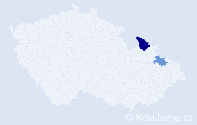 Příjmení: 'Kriegisch', počet výskytů 7 v celé ČR