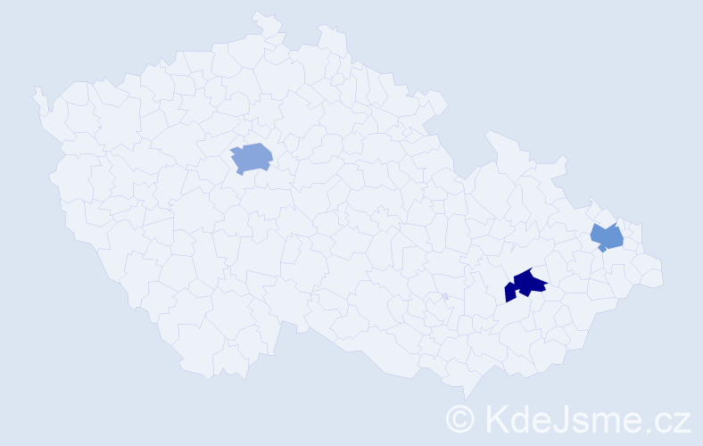 Příjmení: 'Chamralová', počet výskytů 4 v celé ČR