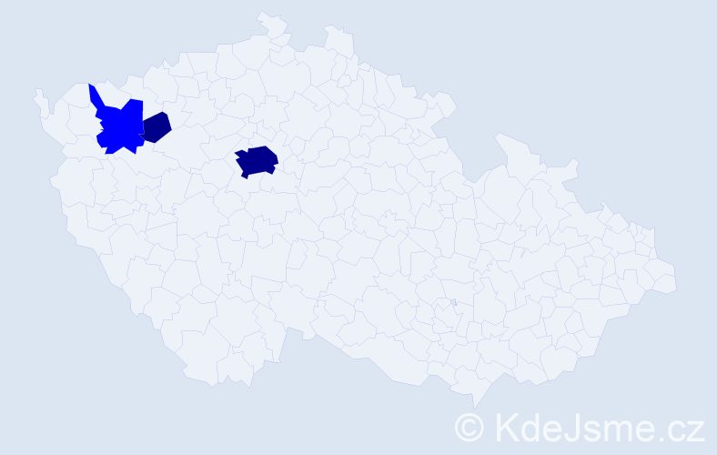 Příjmení: 'Kučala', počet výskytů 8 v celé ČR