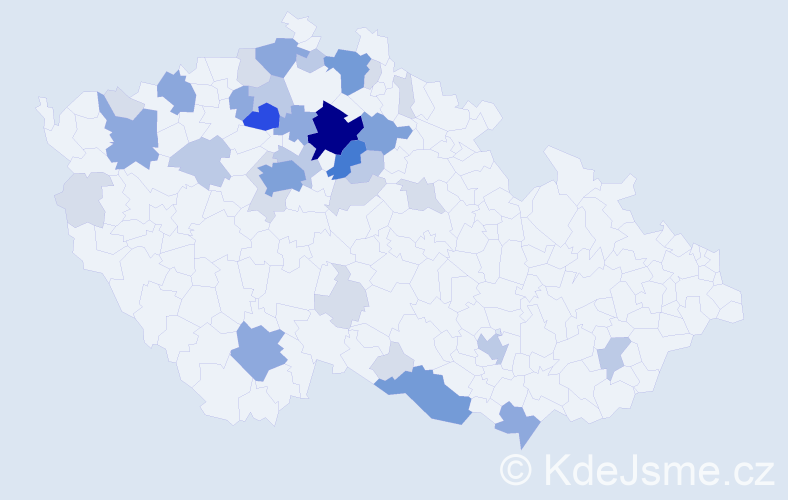 Příjmení: 'Zemanec', počet výskytů 110 v celé ČR