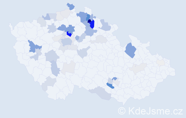 Příjmení: 'Hádková', počet výskytů 195 v celé ČR