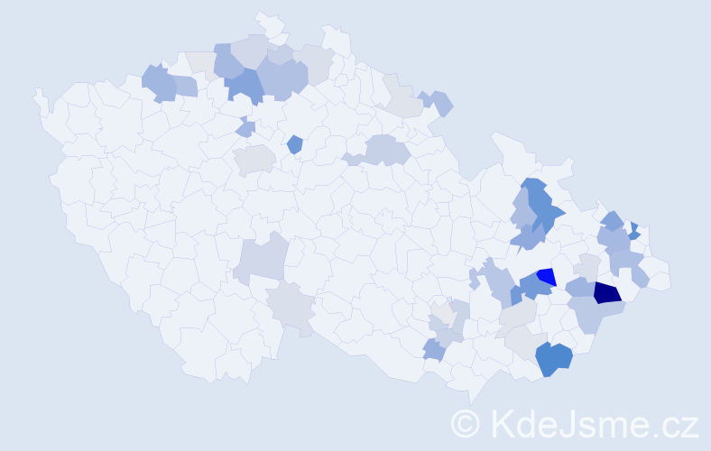 Příjmení: 'Matušík', počet výskytů 154 v celé ČR