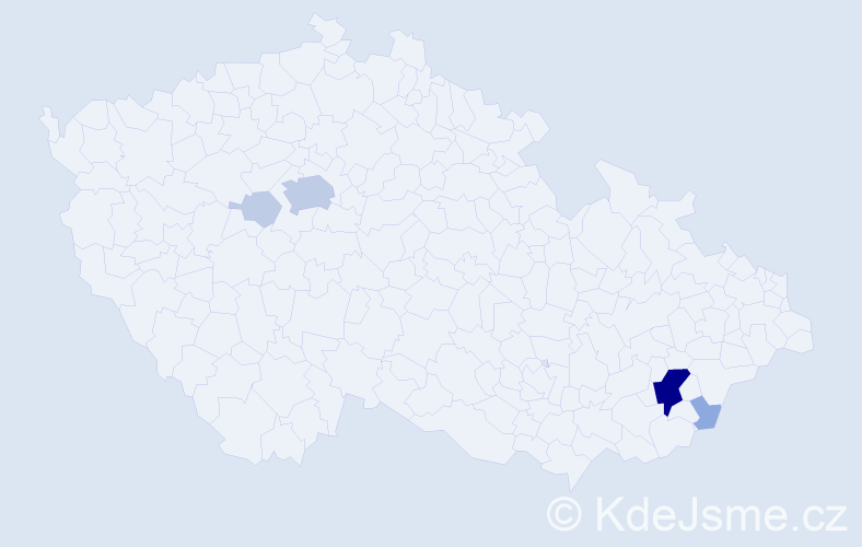 Příjmení: 'Skrečková', počet výskytů 14 v celé ČR