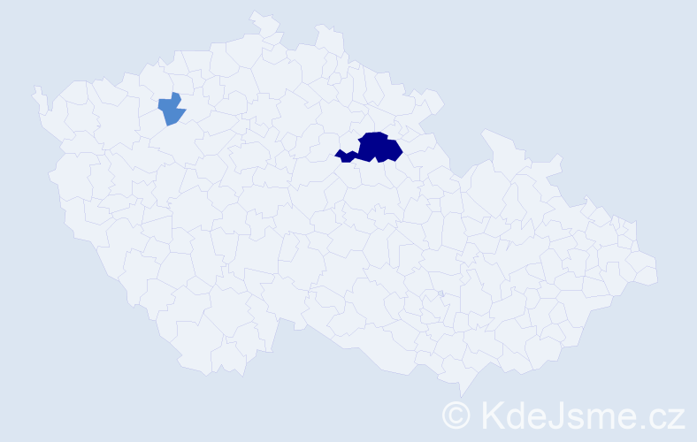 Příjmení: 'Fajl', počet výskytů 9 v celé ČR