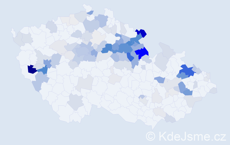 Příjmení: 'Bek', počet výskytů 480 v celé ČR