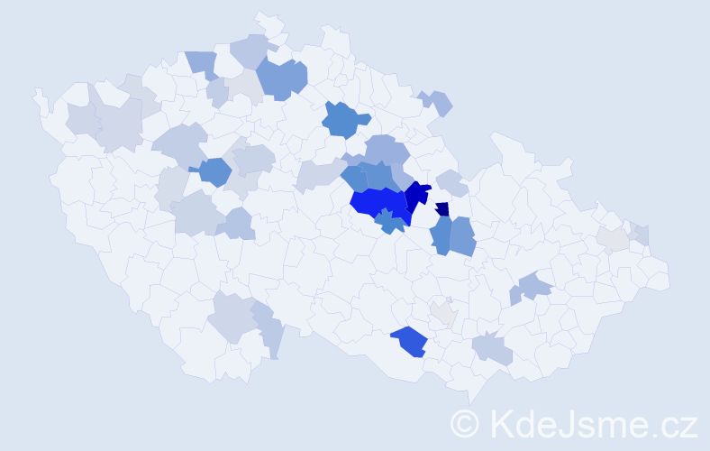 Příjmení: 'Dejdar', počet výskytů 169 v celé ČR