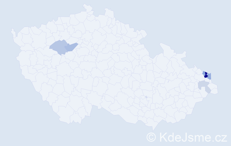 Příjmení: 'Balcarková', počet výskytů 14 v celé ČR