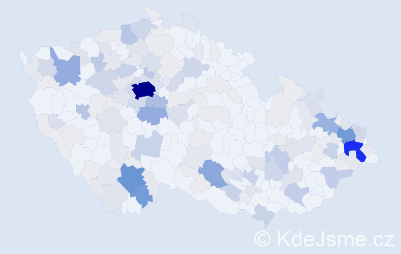 Příjmení: 'Mikoláš', počet výskytů 598 v celé ČR
