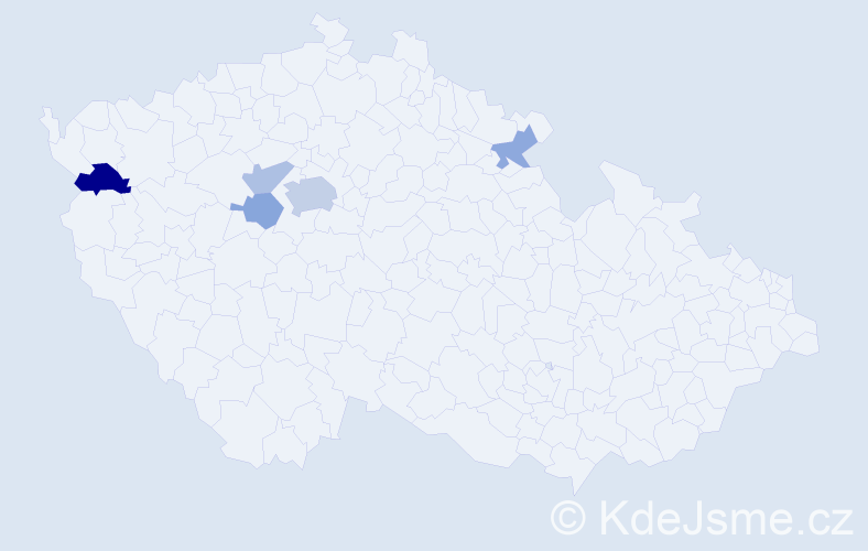 Příjmení: 'Kločurková', počet výskytů 10 v celé ČR