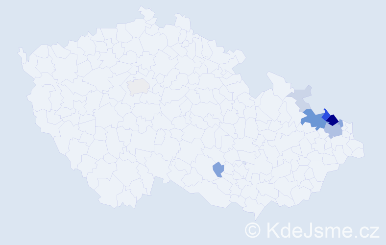 Příjmení: 'Kriebel', počet výskytů 40 v celé ČR