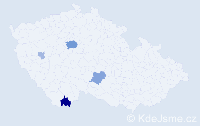 Příjmení: 'Levkovych', počet výskytů 14 v celé ČR