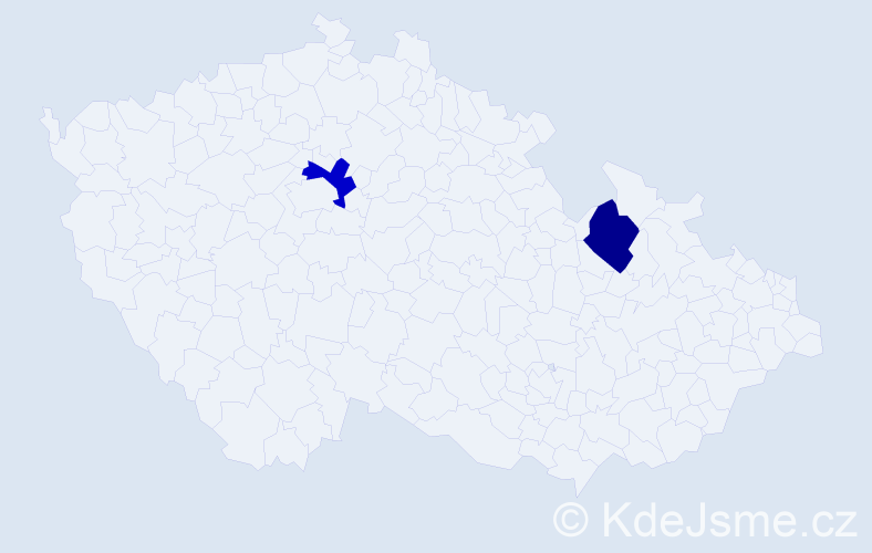Příjmení: 'Sulas', počet výskytů 2 v celé ČR
