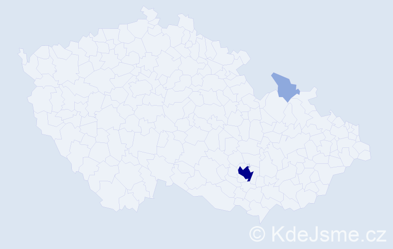 Příjmení: 'Čaňanská', počet výskytů 6 v celé ČR