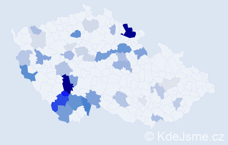 Příjmení: 'Sobolík', počet výskytů 120 v celé ČR