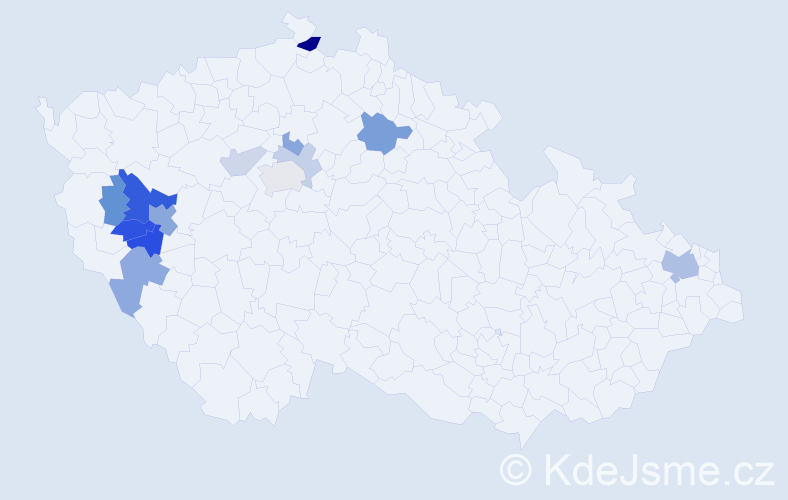 Příjmení: 'Plocar', počet výskytů 58 v celé ČR