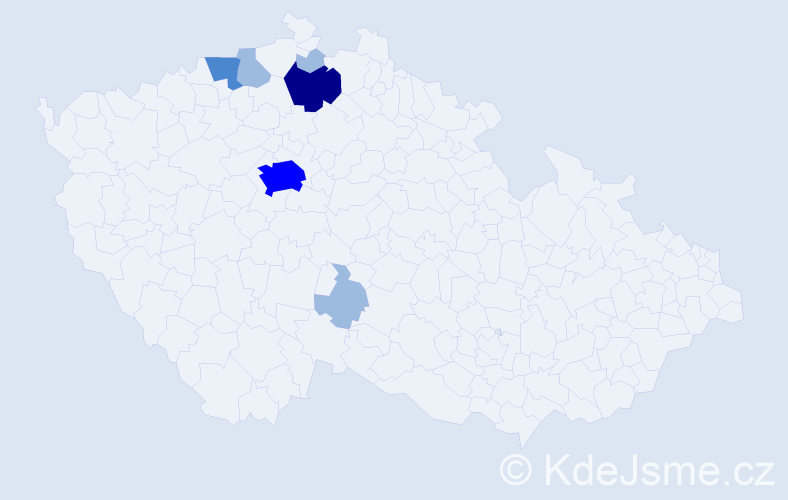 Příjmení: 'Pomikáček', počet výskytů 12 v celé ČR
