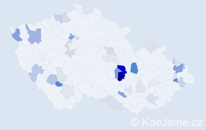 Příjmení: 'Kaša', počet výskytů 137 v celé ČR