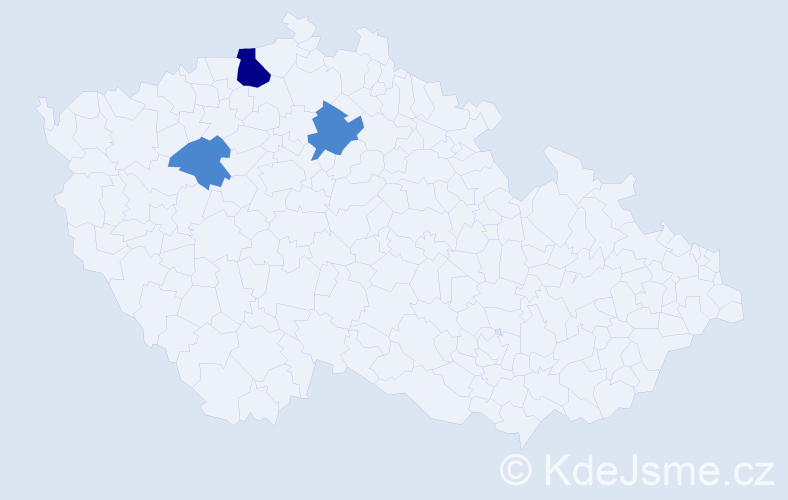 Příjmení: 'Solcerová', počet výskytů 5 v celé ČR