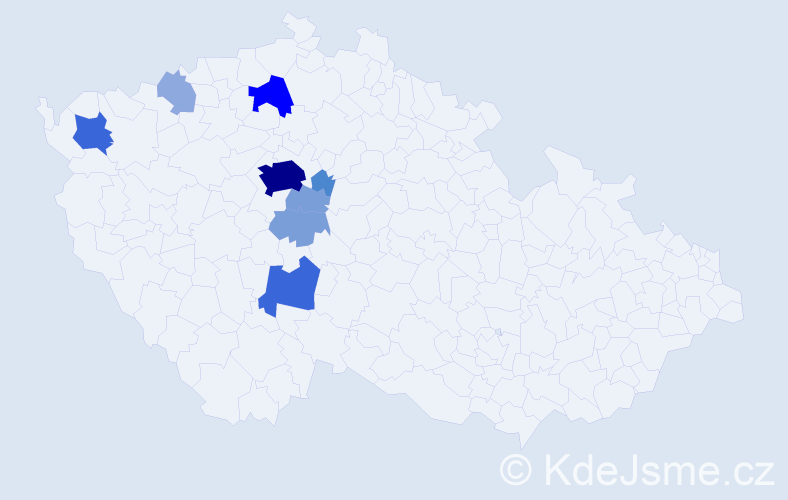 Příjmení: 'Kulvajt', počet výskytů 28 v celé ČR