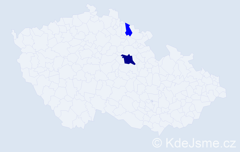 Příjmení: 'Zyinych', počet výskytů 3 v celé ČR