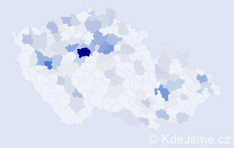Příjmení: 'Sobota', počet výskytů 487 v celé ČR