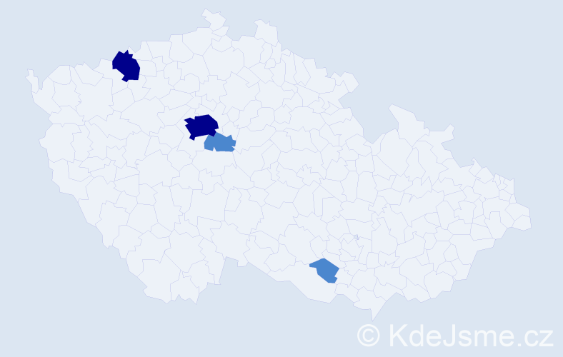 Příjmení: 'Howe', počet výskytů 8 v celé ČR