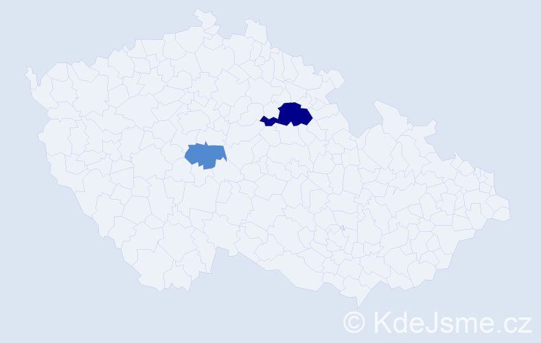 Příjmení: 'Kebrová', počet výskytů 5 v celé ČR