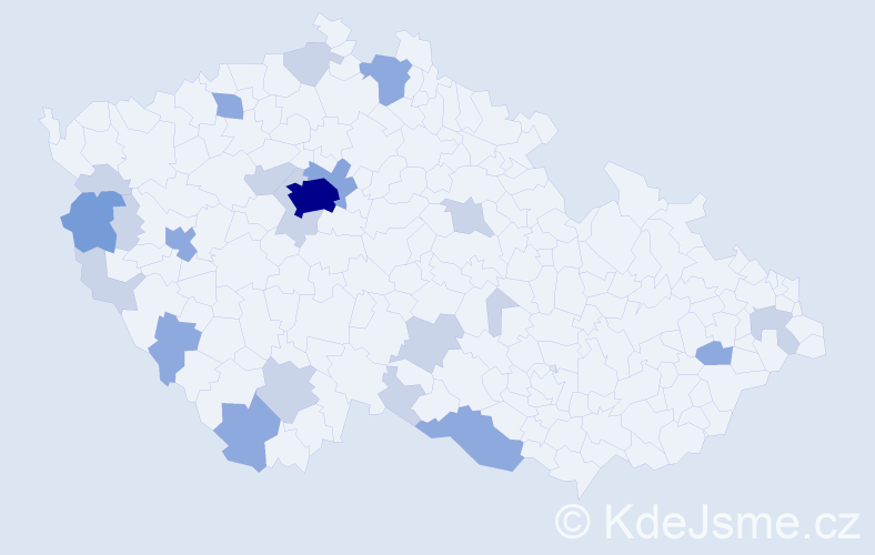 Příjmení: 'Thomová', počet výskytů 46 v celé ČR