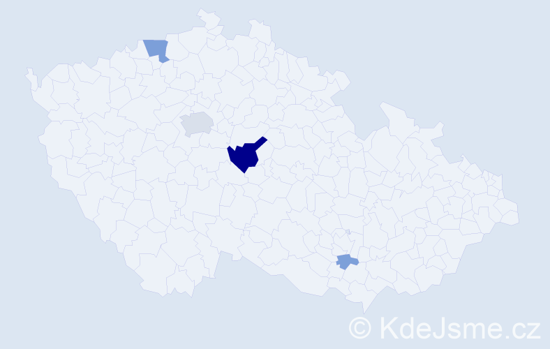 Příjmení: 'Kordiak', počet výskytů 14 v celé ČR