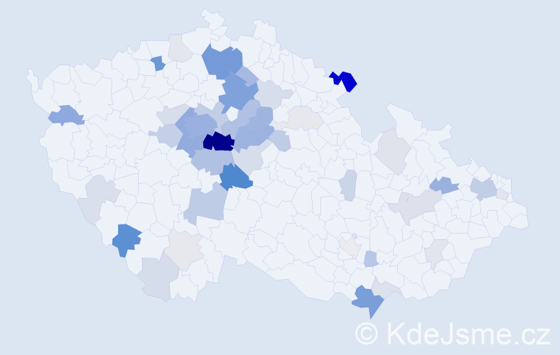 Příjmení: 'Čadil', počet výskytů 171 v celé ČR