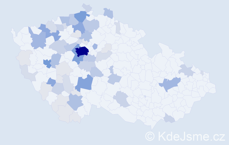 Příjmení: 'Poustka', počet výskytů 228 v celé ČR