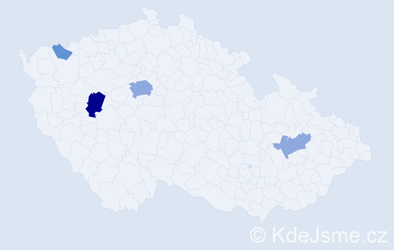 Příjmení: 'Matějovec', počet výskytů 18 v celé ČR