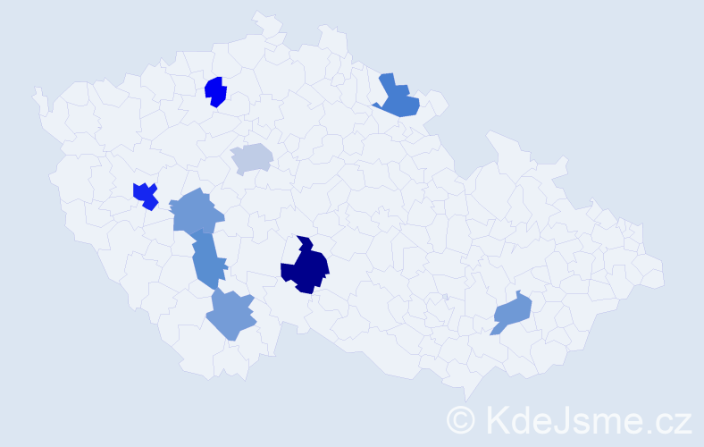Příjmení: 'Hostičková', počet výskytů 32 v celé ČR