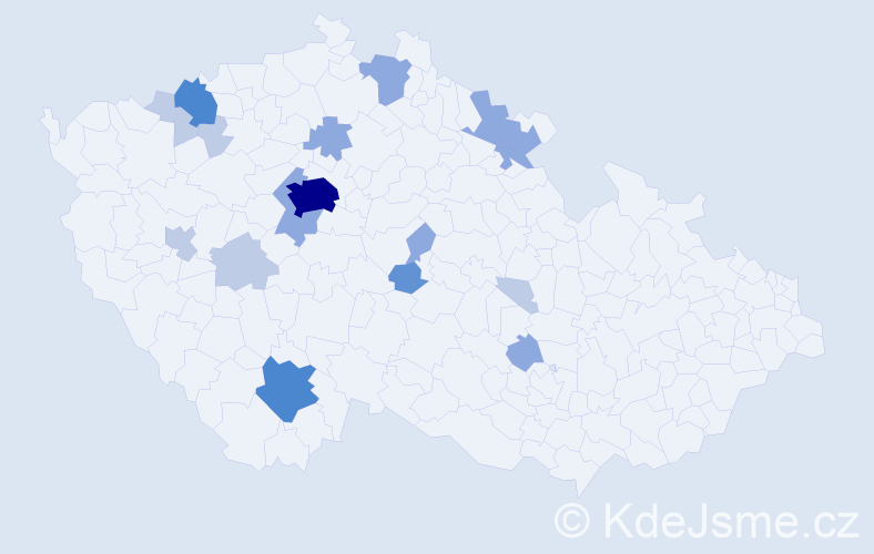 Příjmení: 'Misarová', počet výskytů 43 v celé ČR