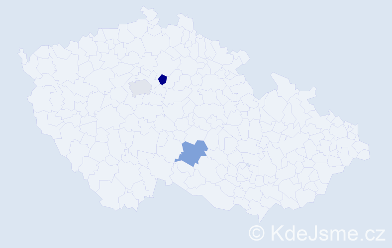 Příjmení: 'Prudyvus', počet výskytů 3 v celé ČR